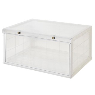 กล่องรองเท้าเปิดข้าง STACKO MAGNETIC 37x28x18.30 ซม.SHOE BOX WITH SIDE DOOR STACKO MAGNETIC 37X28X18.30CM CLEAR