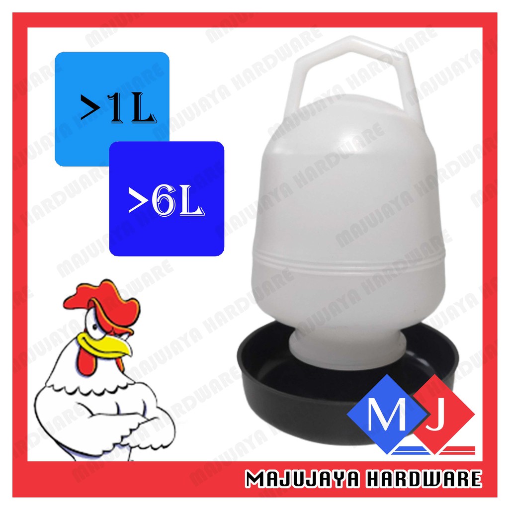 Bekas Minuman Ayam เครื่องดื่มไก่ Tempatible Menum Ayam Bird สัตว์ปีกไก่ Feeder อุปกรณ์ให้อาหาร Maka