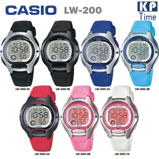 Casio แบตเตอรี่ 10 ปี นาฬิกาข้อมือผู้หญิง/เด็ก สายเรซิน รุ่น LW-200 ของแท้ รับประกัน 1 ปี