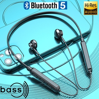 หูฟังบลูทูธไร้สาย ชุดหูฟังบลูทูธไร้สายกีฬา Bluetooth Earphone หูฟังออกกำลังกาย ทนเหงื่อ หูฟังบลูทูธคล้องคอพร้อมไมโครโฟน