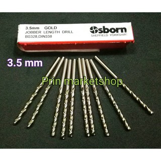 OSBORN ดอกสว่านเจาะเหล็ก HSS-M2  3.50 MM  / 10 ดอก