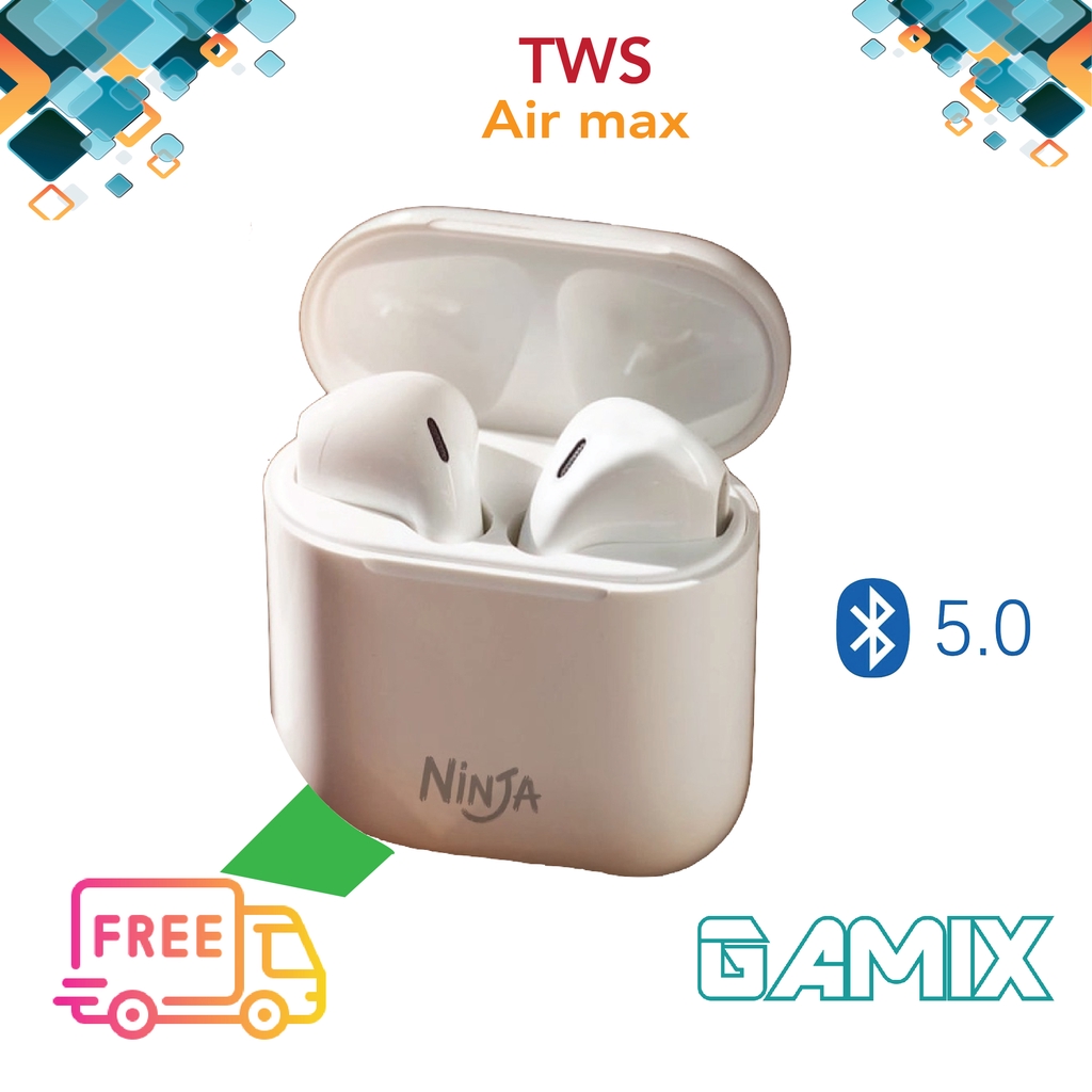 หูฟังบลูทูธ Ninja Air MAX หูฟังบลูทูธ หูฟังบลูทูธไร้สาย หูฟัง หูฟัง Bluetooth ไร้สาย