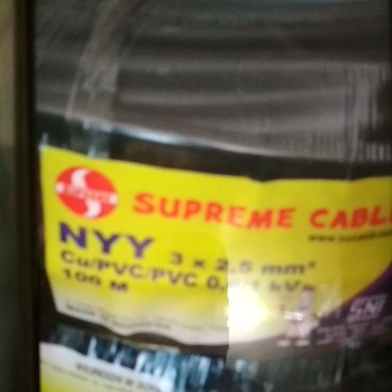 NYY สายสายไฟเดี่ยว 3X2,5MM 3X2.5 MM SUPREME RETAIL METER