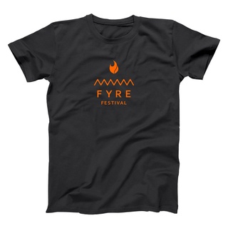 เสื้อยืดผ้าฝ้าย เสื้อแขนสั้น ลาย FYRE FESTIVAL ORANGE เหมาะกับของขวัญวันเกิด แฟชั่นสําหรับปาร์ตี้