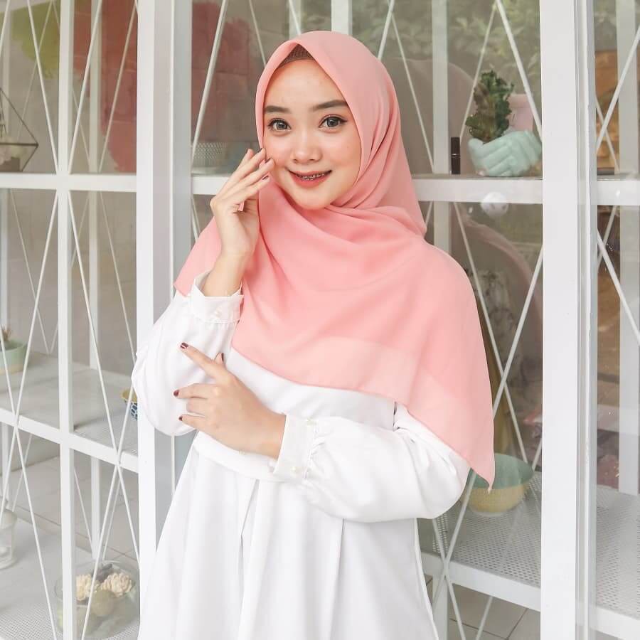 Fashion Shop PRICE FOR BELLA SQUARE HIJAB / NEWEST BELLA SQUARE HIJAB สีพีช