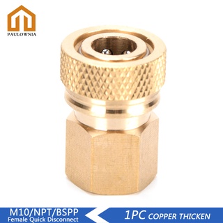 Pcp เพนท์บอลนิวเมติก M10x1 เกลียว 1/8NPT 1/8BSPP ตัวเมีย ตัดการเชื่อมต่อเร็ว 8 มม. ข้อต่อเติมอากาศ ทองแดง 1 ชิ้น