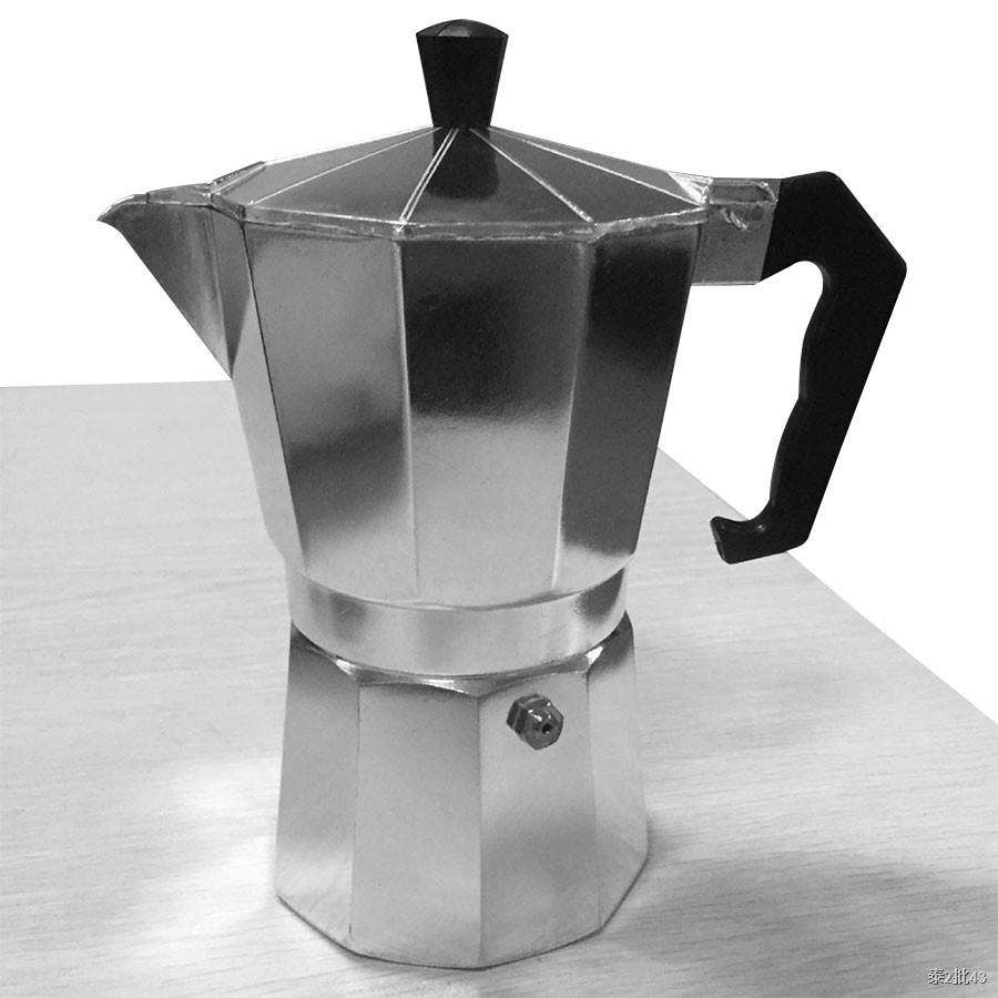 กาต้มกาแฟสด หม้อต้มกาแฟ มอคค่าพอท เครื่องชงกาแฟสด เครื่องทำกาแฟ แบบพกพา วินเทจ  Moka Pot ruianshop88