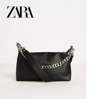 สายกระเป๋า* ZARA Womens BAG ใต้วงแขนกระเป๋า French niche Baguette BAG CHAIN แบบพกพา SINGLE Shoulder 2021 New Fashion Cr