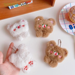 SOMEDAYZL New Brooch Pins Sweet Key Rings Bear Key Chains Cute Plush Bear Pendant Cloth Bag Decoration Car Key Accessories Badge