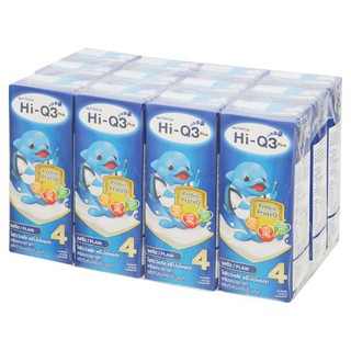 นมกล่องสำหรับเด็ก ไฮคิว 3 พลัส พรีไบโอโพรเทก ผลิตภัณฑ์นมยูเอชที รสจืด 180มล. x 12 กล่อง นมผงและอาหารสำหรับทารกและเด็กเล็