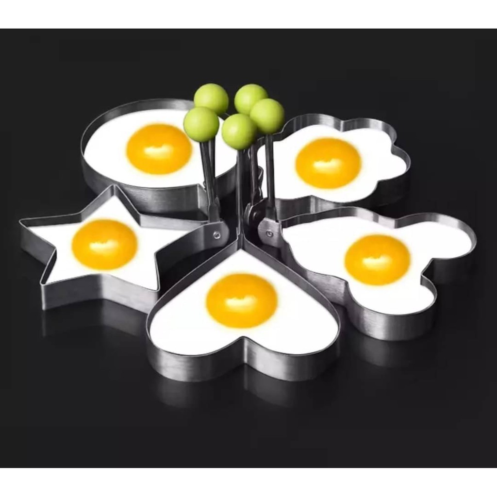 พิมพ์ทอดไข่ 5 รูปทรง พิมพ์สแตนเลส Fried egg mold 5 shapes By สุวภัทร SWP Shop