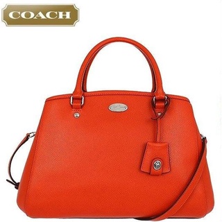 COACH แท้ 💯% 34607 SMALL MARGOT CARRYALL IN CROSSGRAIN LEATHER