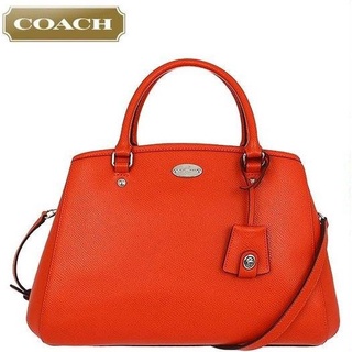 COACH แท้ 💯% 34607 SMALL MARGOT CARRYALL IN CROSSGRAIN LEATHER