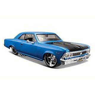 รถโมเดลสะสม ประตู+หน้ารถเปิดได้ Maisto31333 1966 chevrolet chevelle ss 396 1/24