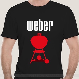 ถูกสุดๆเสื้อยืดแฟชั่นผู้ชายผ้าฝ้ายพิมพ์ลาย Weber Bbq 2 สีดํารหัสเต็ม