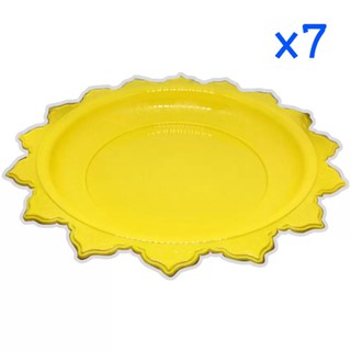 ตราสิงโต พานโตก24cmสีเหลืองไข่ไก่x7  