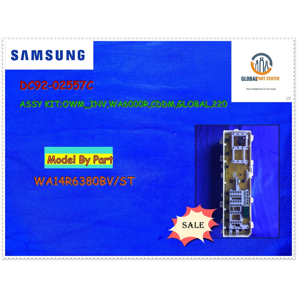 ขายอะไหล่ของแท้/เมนบอร์ดประกบคู่เครื่องซักผ้าซัมซุง/DC92-02557C/SAMSUNG/ASSY PCB MAIN/รุ่น WA14R6380