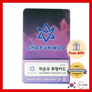 K-POP IDOL ASTRO CHA EUN WOO อะคริลิคโปร่งใส โฟโต้การ์ดคุณภาพสูง ชุด 25pcs