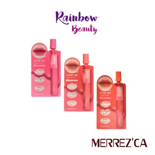 (1 ซอง 2 มล.) Merrezca Glow ink Color lip tint ลิปทินต์ ปากชุ่มฉ่ำ ลิปสัมผัสนุ่ม ลิปทาปาก ลิป ลิปเมอ ติดทนยาวนานตลอดวัน