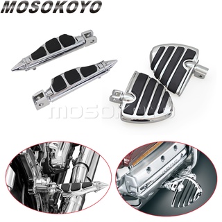 MD-ด้านหน้าไดร์เวอร์ไรเดอร์ยางตอกเท้า Footrests Footpegs สำหรับซูซูกิ Boulevard M109R M90 C50 M50 Volusia 800ฮอนด้าปีกทอ