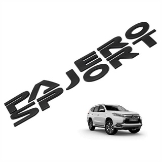 LOGO Pajero sport โลโก้ตัวนูน 3D สีดำด้าน Pajerosport  Sport สินค้า made in thailand