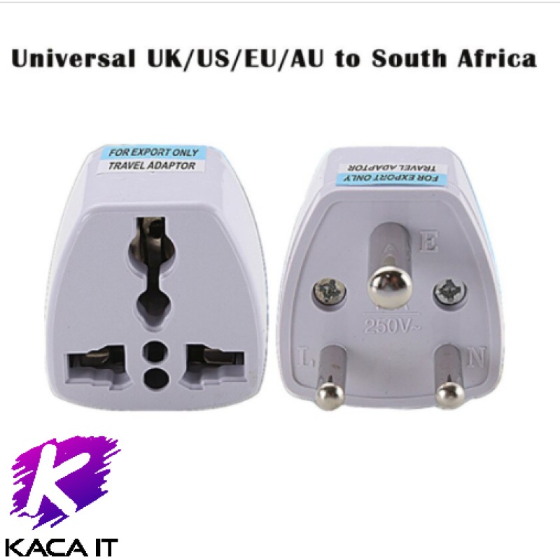 Plug แปลงขา เป็น 2ขากลมเล็ก 1กลมใหญ่ อินเดีย UK/US/EU/AU South Africa 3 pin plug อะแดปเตอร์แปลงขา