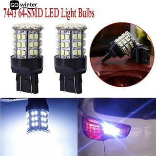 2 ชิ้น 12 v t 20 7440 7443 64 - smd 6000 k ไฟ led ไฟสัญญาณเบรคสําหรับติดรถยนต์