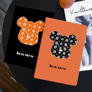 KAWS Black orange for เคสไอแพด   air 1 3 4 5   mini 4 5 6 เคส   pro 11 10.2 gen 7/8/9 Airbag tri-fold pen slot case