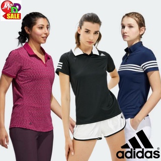 Adidas - ใหม่ เสื้อยืดกอล์ฟ 3-STRIPES ป้องกันรังสียูวี 50+ GOLF TEE 3-STRIPES T-SHIRT/JACKET HA0215 FS6465 GR3649 FS6467