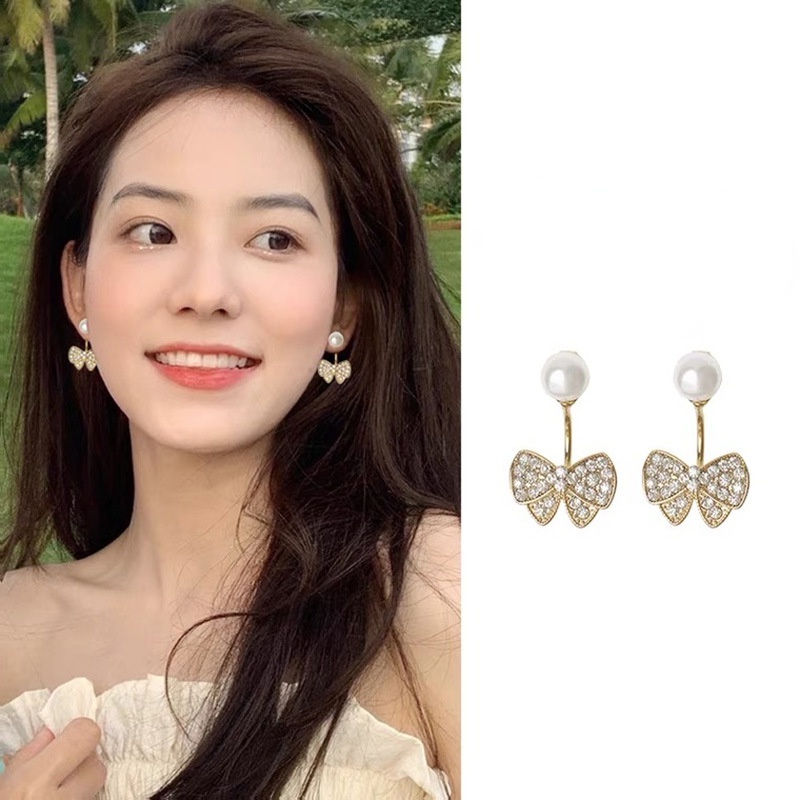 โบว์ และไข่มุกเทียม สไตล์เกาหลี แฟชั่นสําหรับผู้หญิง
