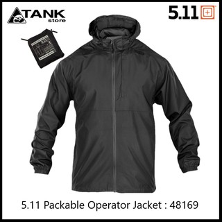 5.11 48169 Packable Operator Jacket มีฮู้ด ป้องกันลม ละอองน้ำ กระเป๋าด้านหน้าเก็บเอกสารสำคัญ พับเก็บได้ในตัว โดย Tankstore