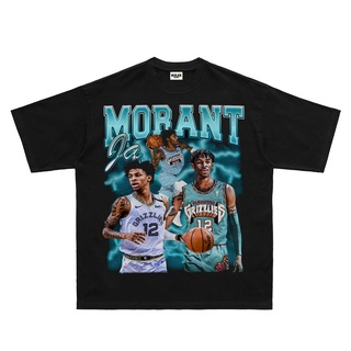 เสื้อยืดโอเวอร์ไซส์Giamorant Ja Morant เสื้อยืดแขนสั้น พิมพ์ลายหมี สไตล์ฮิปฮอปS-3XL