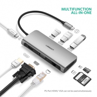 UGREEN 40873 USB Type C Multi port Hub 9 in 1 ประกันศูย์ไทย 2 ปีเต็ม ออกใบกำกับภาษีได้ แท้ 100 %