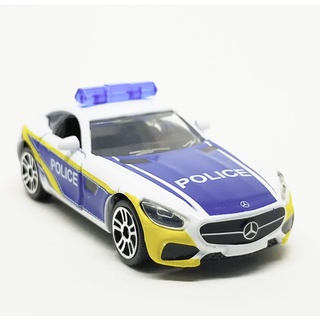 Majorette Mercedes Benz AMG GT - Police - White/Blue Color /Wheels D5S /scale 1/60 (3 inches) no Package