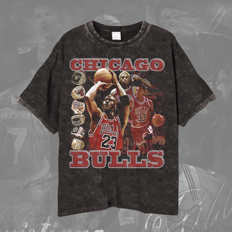 Nba Chicago Bulls CHAMPION RING เสื้อยืดวินเทจ/เสื้อยืดบาสเก็ตบอล Chicago Bulls สําหรับทุกเพศ