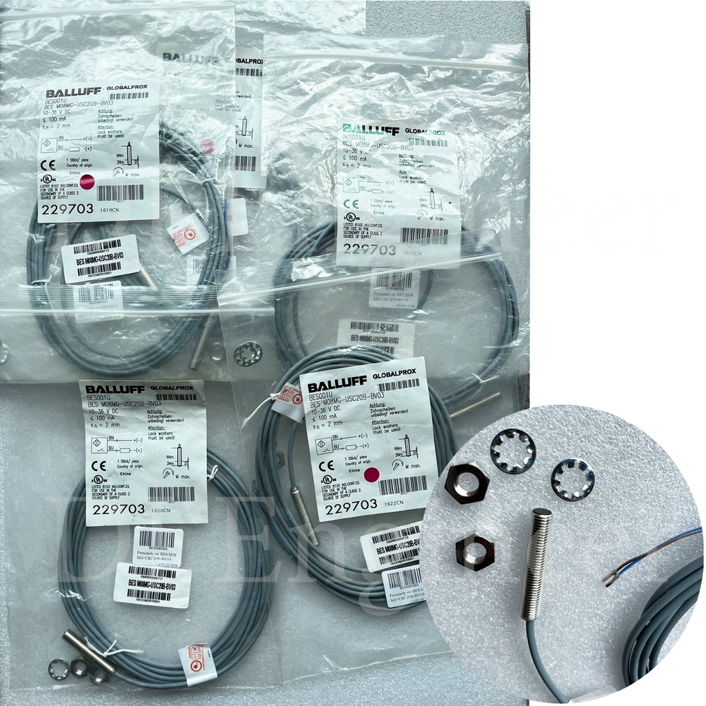 Proximity SW BES001U ขนาด M8 2สาย ยี่ห้อ Balluff