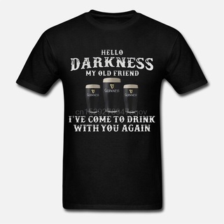 [100% Cotton] Hello Darkness My Old Friend เสื้อยืดลําลองสําหรับผู้ชายแขนสั้นคอกลมไซส์ S-5XL