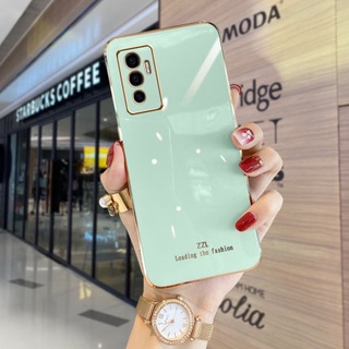 【ขายส่ง】เคส Vivo V23E 5g V23 5g Vivo V20 Vivo V21 V15 V11i V20 PRO เคสโทรศัพท์มือถือแบบนิ่ม 6D ขอบตรง