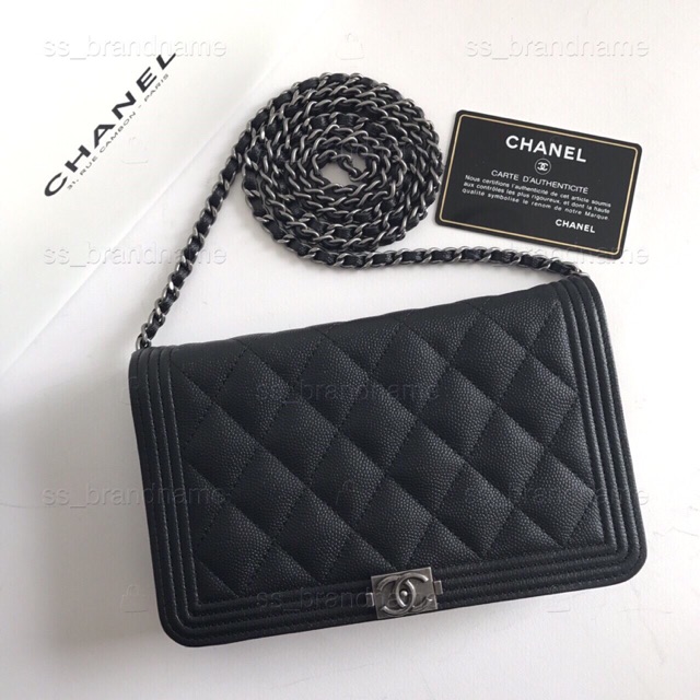 New Chanel Woc boy black caviar rhw holo25 full set copy rec