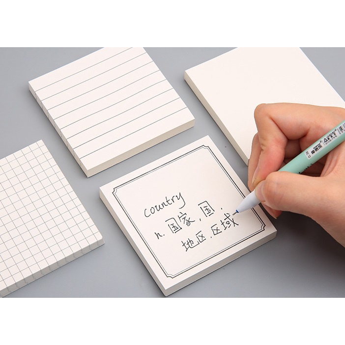 กระดาษโน๊ต Memo Pad โพสอิท post it มีกาวในตัว โพสท์อิท เครื่องเขียนน่ารักๆ ลายตาราง