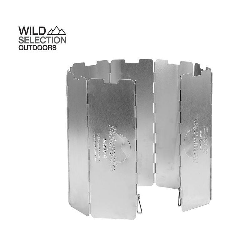 Naturehike แผ่นบังลมพับได้สำหรับเตาไฟตั้งแคมป์กลางแจ้ง แบบเบาเป็นพิเศษ 8 แผ่น-10 แผ่น NH15F008-B, NH