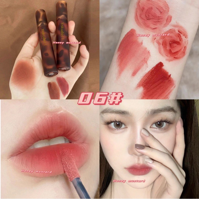พร้อมส่ง ynkudoll LIPSTICK ลิปสติก ลิปกลอส สไตล์อำพัน กันน้ำ 6สี