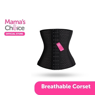 Breathable Corset คอร์เซ็ท เข็มขัดรัดเอว หลังคลอด Corset รัดเอว สีดำ