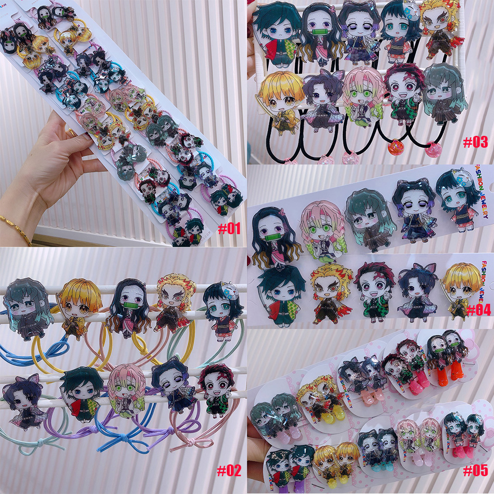 DOREEN Hair Bands Demon Slayer Hair Rope Hair Tie Rubber Band Anime ...