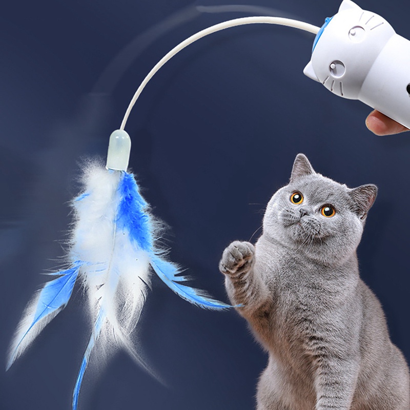 Cat Toys Interactive Cat Toy Funny Exercise Electric Flutter Rotating ...