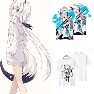 Yt2 HOLOLIVE Vtuber Fubuki เสื้อยืดลําลอง แขนสั้น คอกลม พิมพ์ลาย Ayame พลัสไซซ์