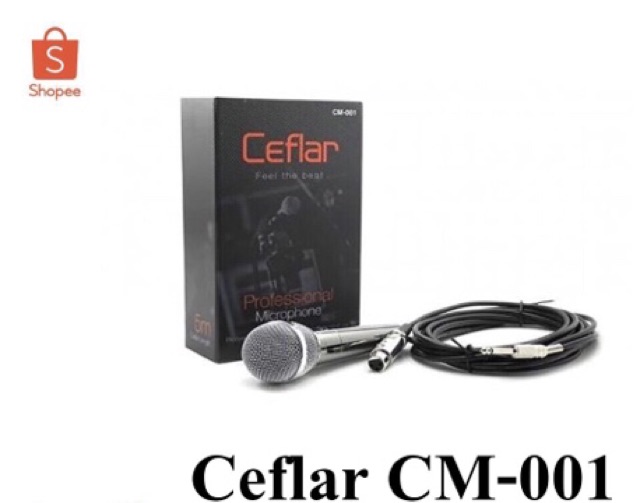 Ceflar Microphone ไมค์โครโฟน รุ่น CM-001 (สีดำ) / CEFLAR SMT11 ขาตั้งไมโครโฟน