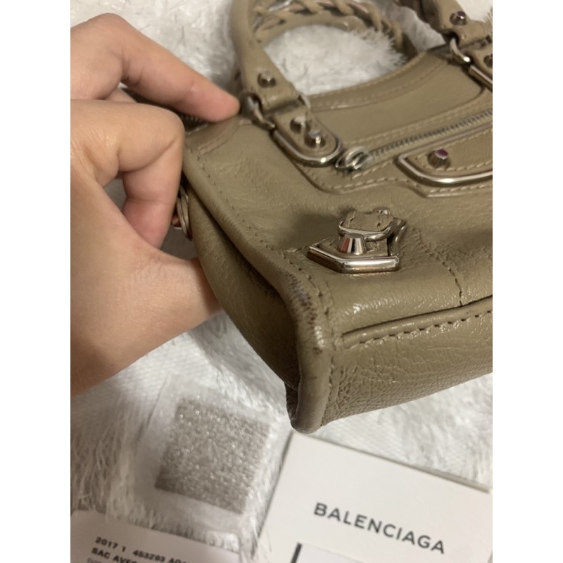 Balenciaga Classic Metallic Edge Nano City 2017