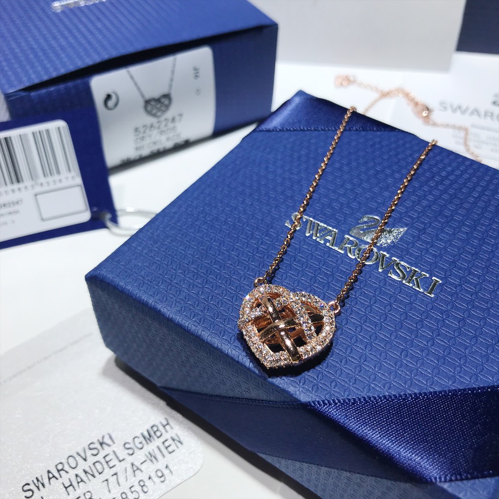 speelgoed Horizontaal blad Swarovski Crystal Rose Gold Stereo Hollow Love Heart Necklace Romantic  Elegant Woman Necklace 5262247 Birthday Gift | Shopee Thailand