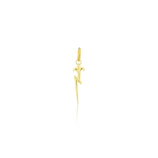 ake ake Zeuss Thunderbolt pendant - 24 Karat Gold จี้ห้อยเงินแท้ 925 แฮนด์เมดแกะลายสายฟ้าเทพซุส ชุบทองแท้